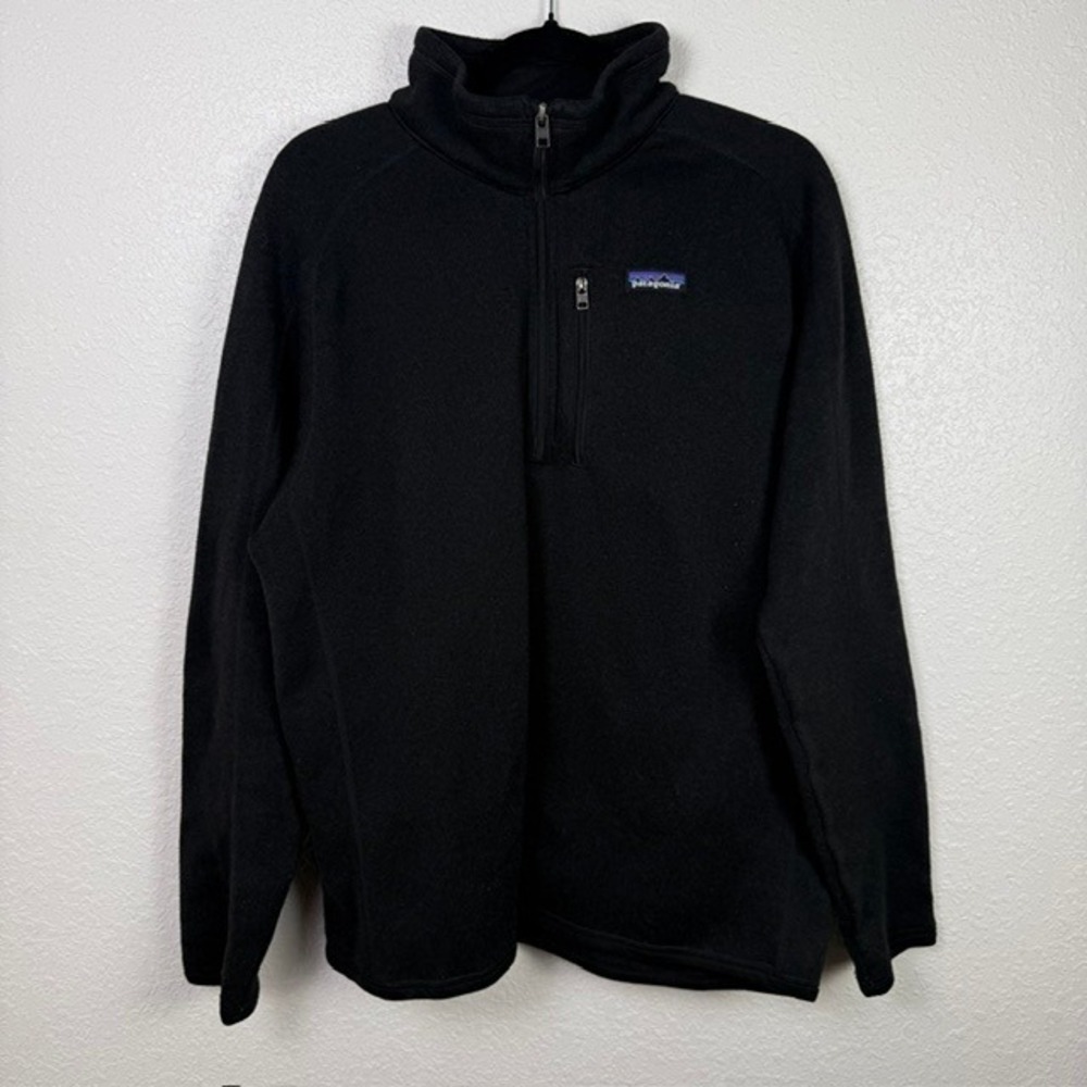 Patagonia Better Sweater 1/4 Zip Pullover Fleece Jacket Black Large 25523FA19